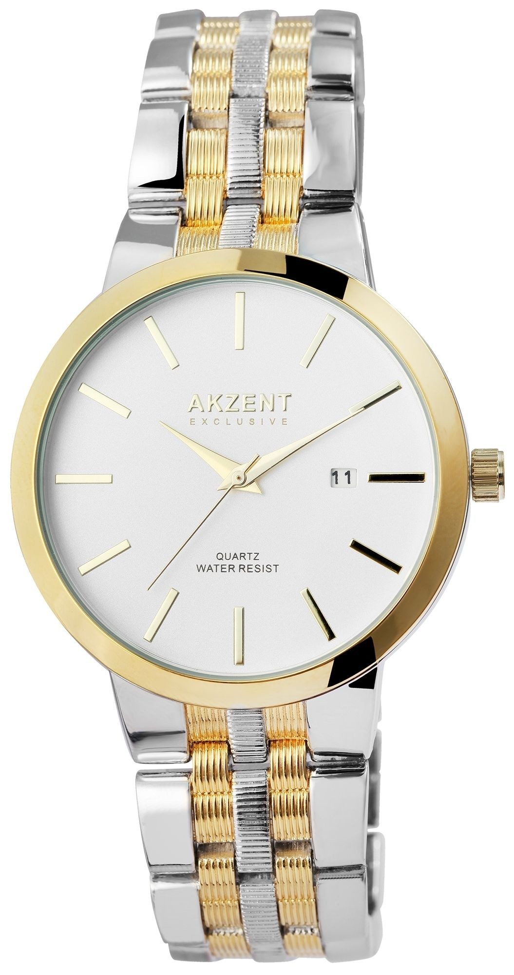 AKZENT Quarzuhr Songul Akzent Exclusive Herrenarmbanduhr mit Metallband