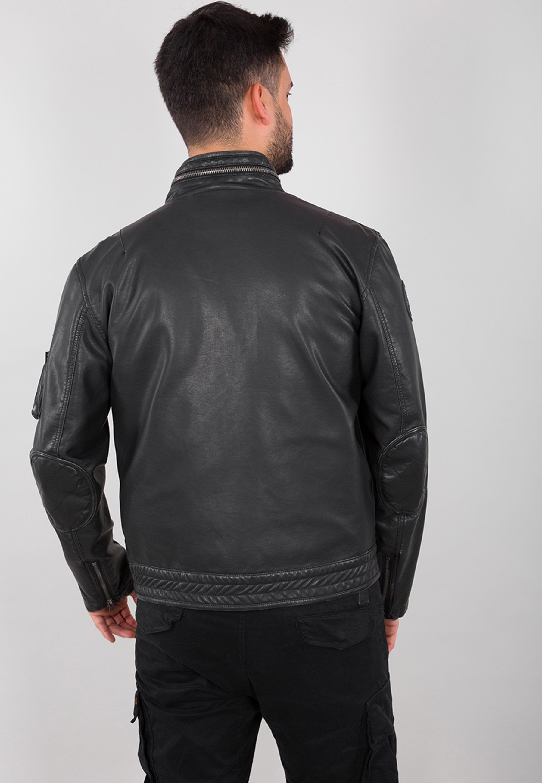 Alpha Leather Men Alpha Air Industries - Lederjacke & Jackets Industries Faux Racer