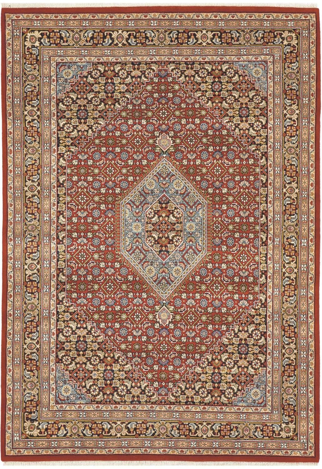 Rug Studios Teppich BENARAS BIDJAR, Rechteckig, Höhe: 15 mm, Wohnzimmer, 40 x 60 cm, Rot