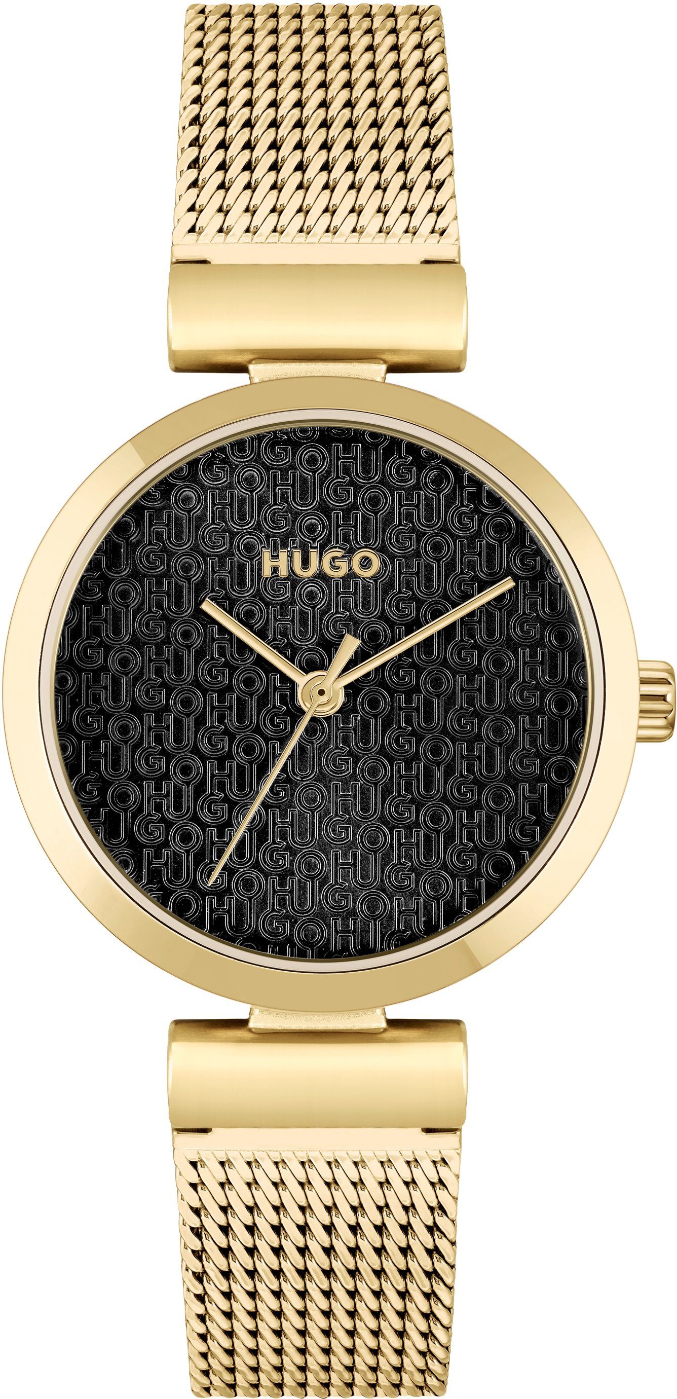 HUGO Quarzuhr #SWEET 1540129, Armbanduhr, Damenuhr, Mineralglas, Edelstahlarmband