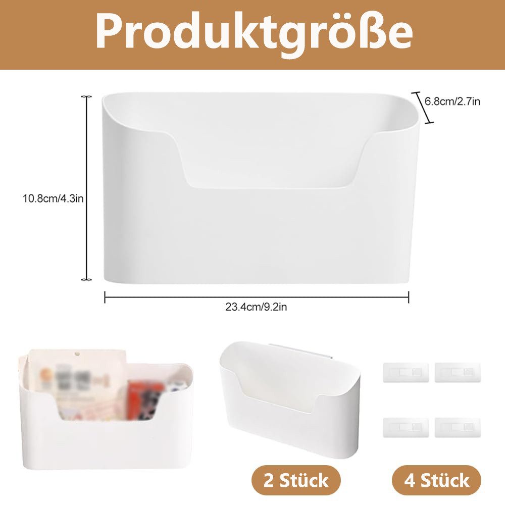 FOUORTUNATE-BEE Aufbewahrungsbox 2 Stück Selbstklebendes Schranktür Organizer (Wandmontierte Küchenschranktür Aufbewahrungsbox, 2 St) – Bild 2 von 5