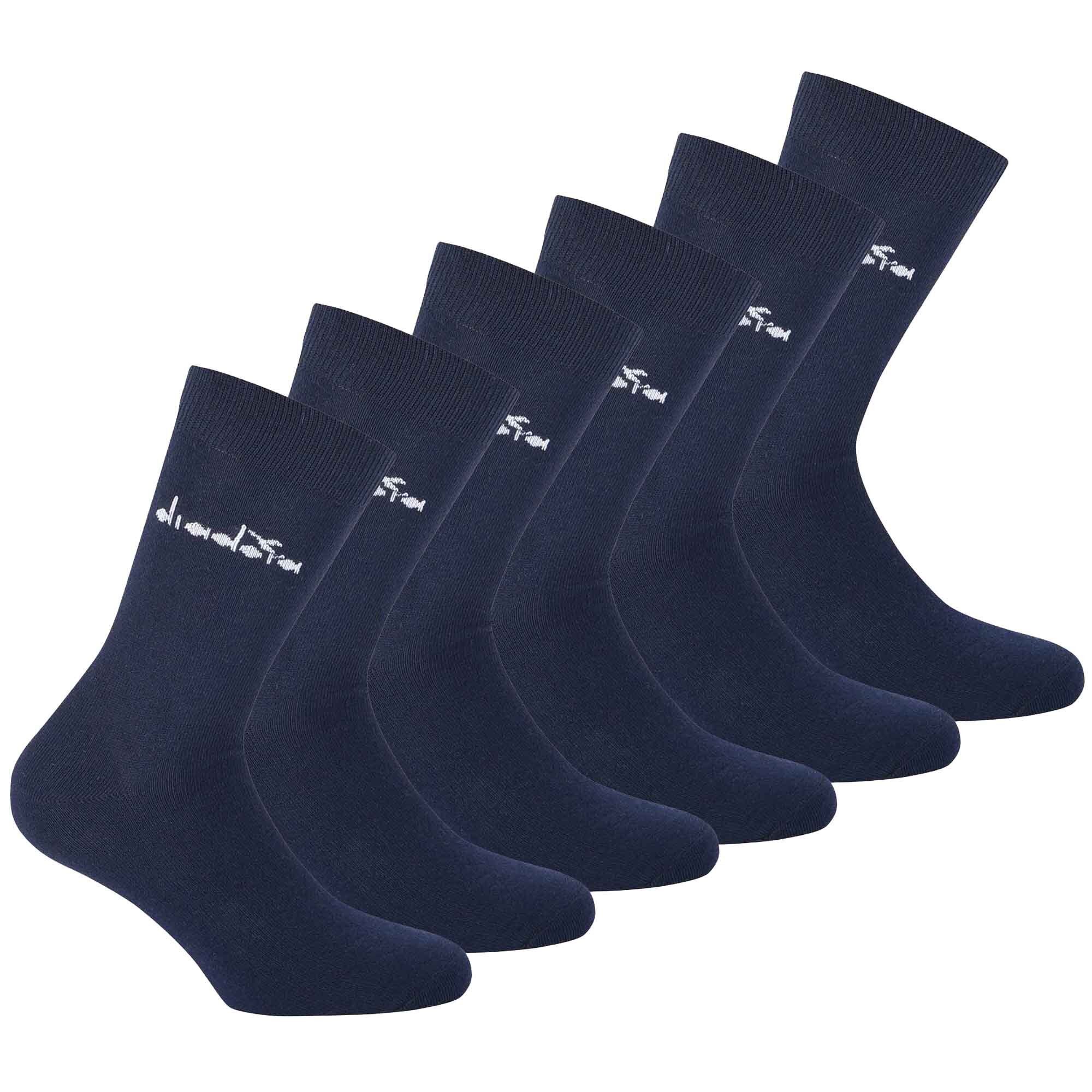 Diadora Sportsocken Unisex Socken, 6er Pack - Sportsocken, Baumwolle Dunkelblau