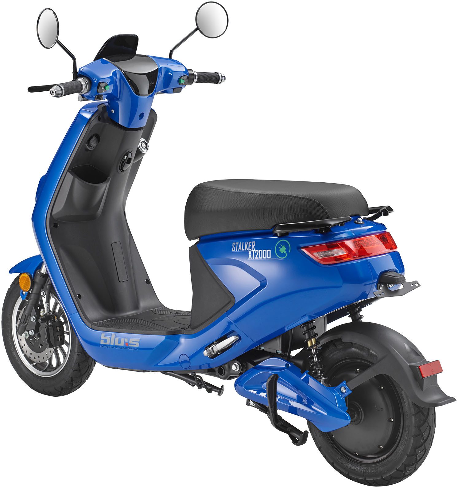 Blu:s E-Motorroller XT2000, 2000 W, 45 km/h, bis zu 50 km Reichweite, mit Straßenzul., 2 Sitzplätze, für Erwachsene