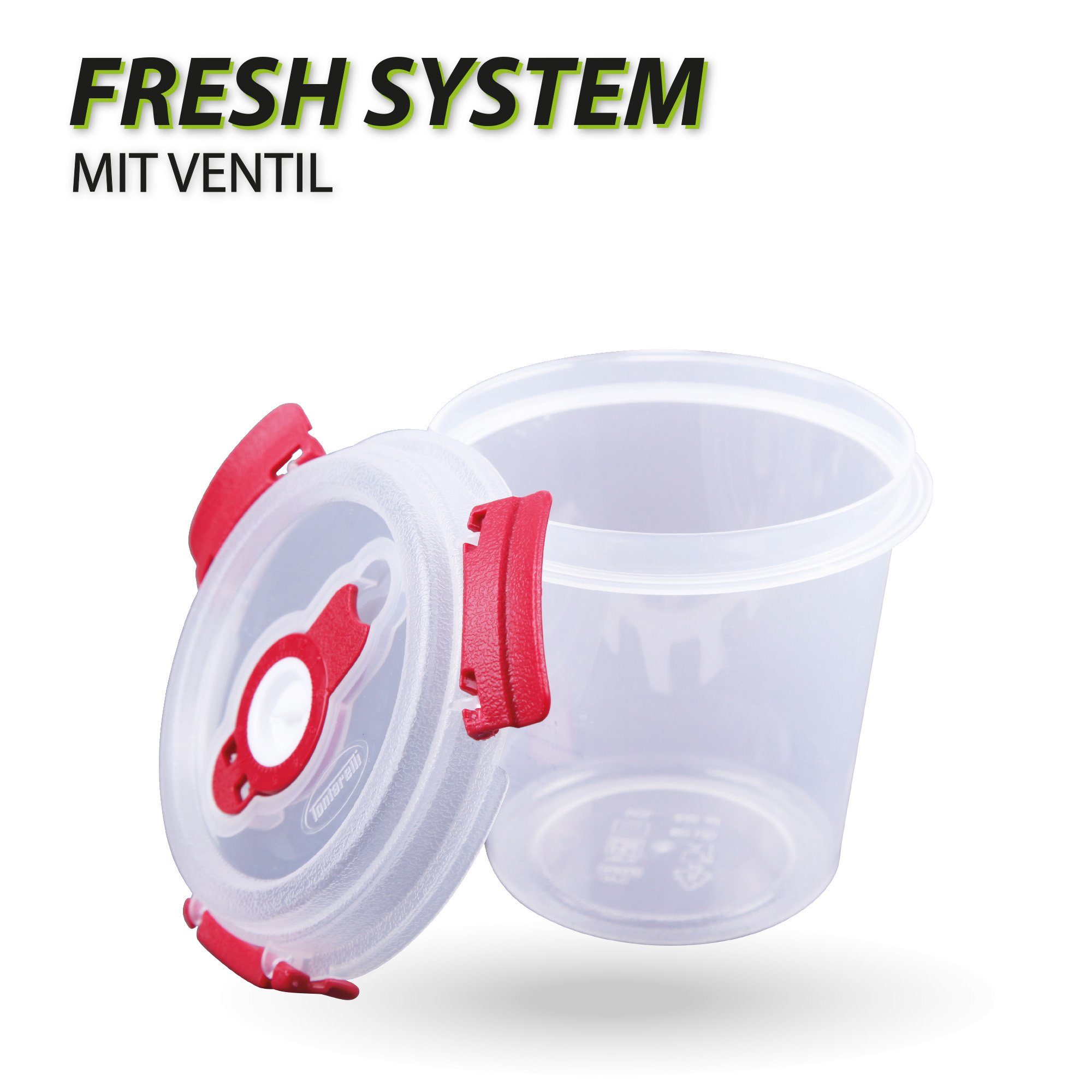 System, Meal Frischhaltedose - Rot Fresh Vorratsdose - Aufbewahrungsbox Kunststoff, luftdicht Prep Frischhaltebox Bestlivings Lebensmittel