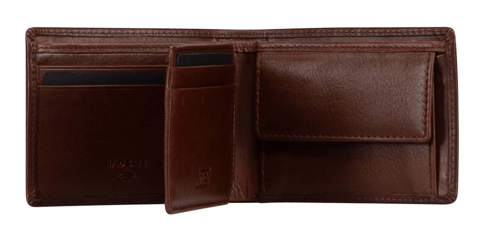 Jost Geldbörse Wallet, aus echtem Leder mit RFID-Blocker Schutz