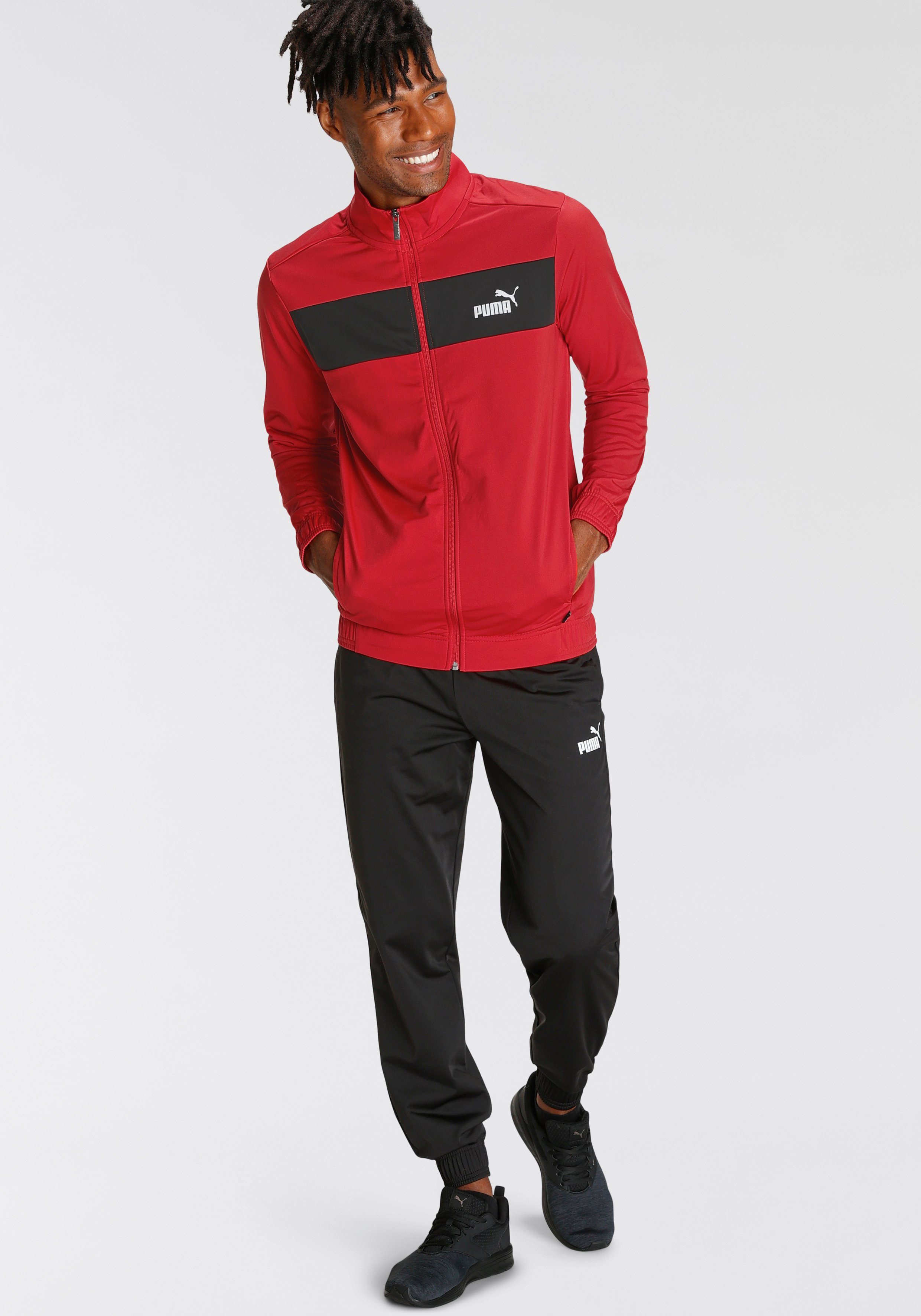 (2-tlg) SUIT Red POLY All CL For Time Jogginganzug PUMA