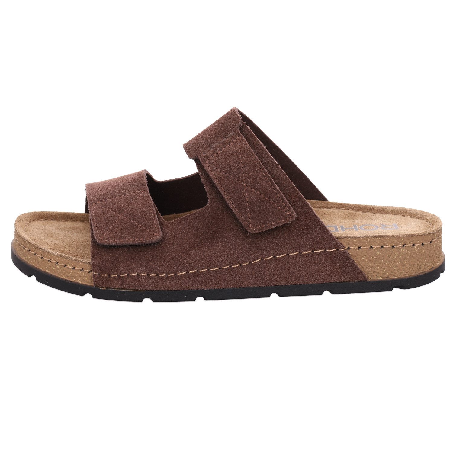 Rohde SOAVE Pantolette Sommerschuh, Hausschuh, Klettschuh mit Softfußbett