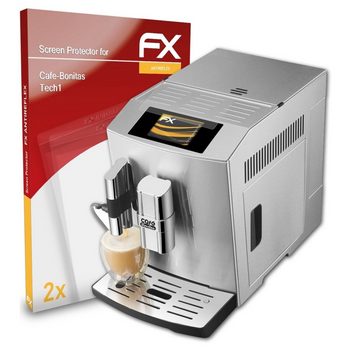 atFoliX Schutzfolie für Cafe-Bonitas Tech1, (2 Folien), Entspiegelnd und stoßdämpfend