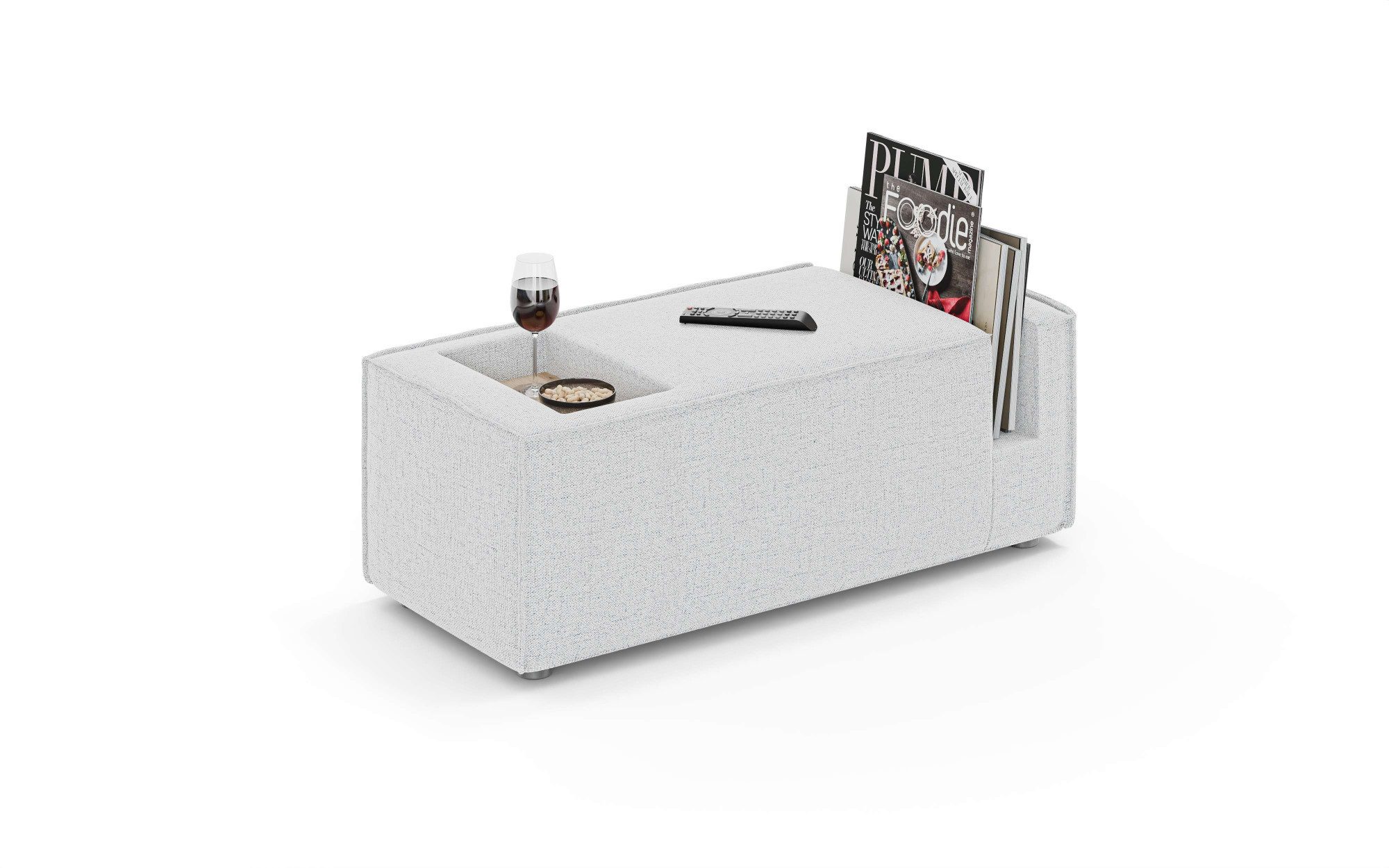 OTTO home Sofaelement HAILY Tisch für das Modulsofa, Maße B/T/H: 45/100/37 cm, als Modul oder separat verwendbar, mit Steckfach und Ablagefläche