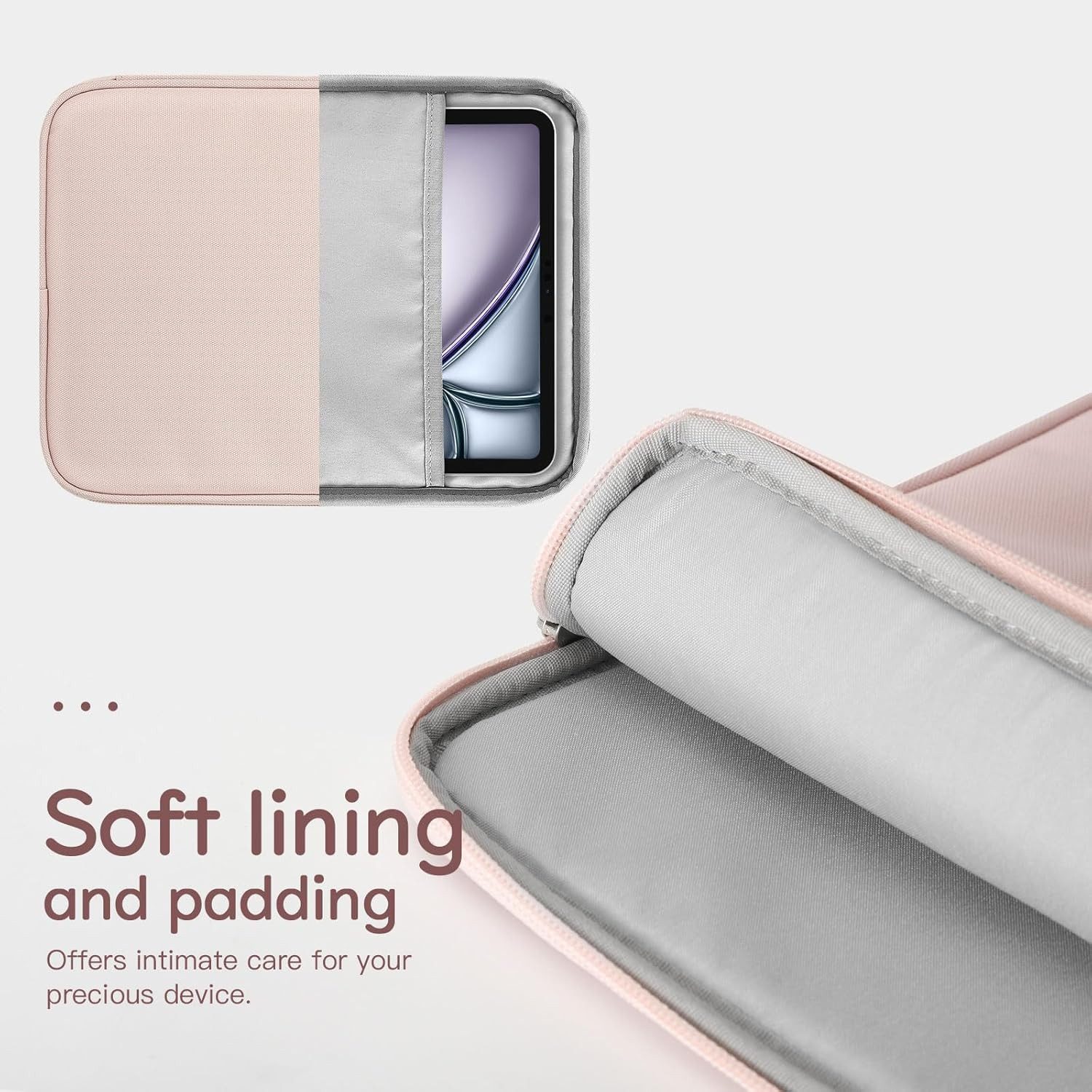 FELIXLEO Tablet-Hülle 13 Zoll Tablet Tasche für iPad Pro 13 M4 & Galaxy Tab, Rosa – Bild 5 von 5