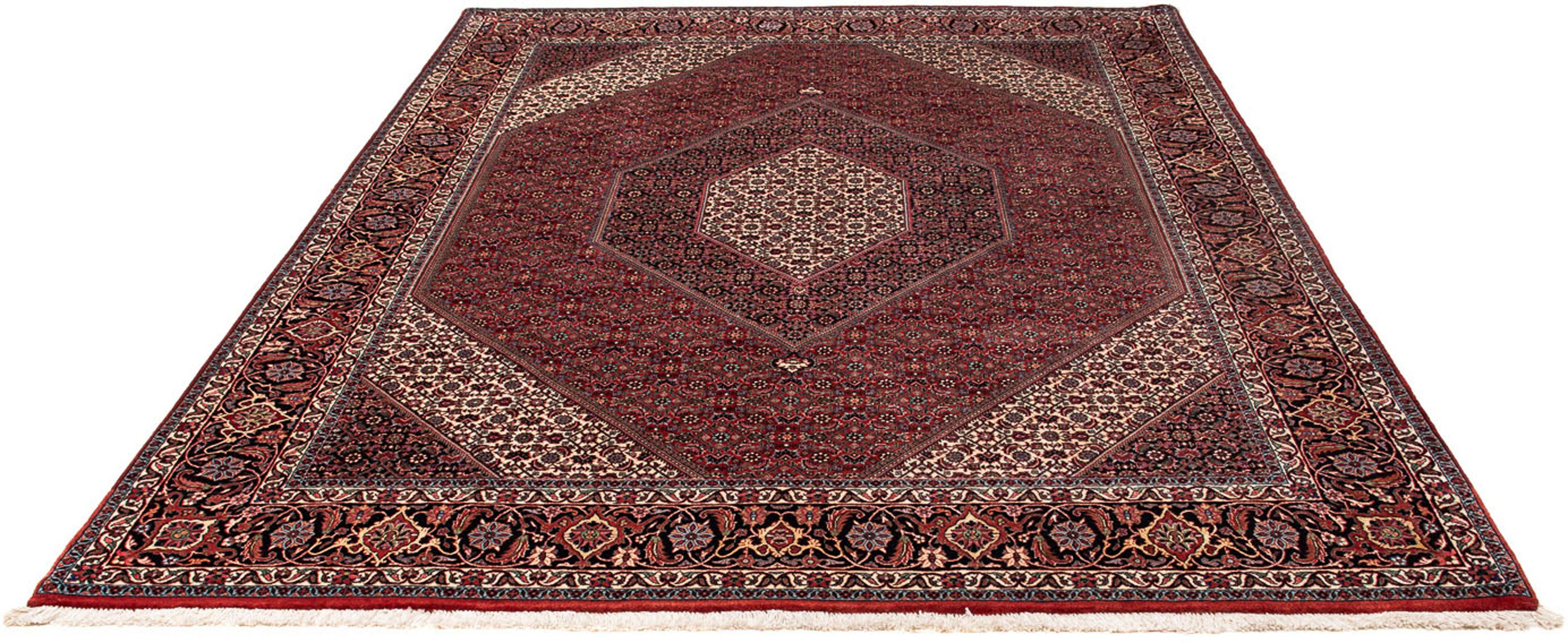 Orientteppich Perser - Bidjar - 258 x 202 cm - dunkelrot, morgenland, rechteckig, Höhe: 15 mm, Wohnzimmer, Handgeknüpft, Einzelstück mit Zertifikat