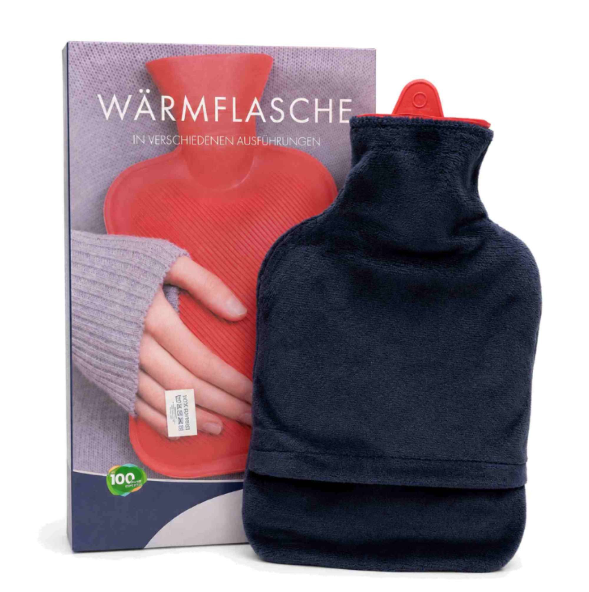 Dr. Junghans Medical GmbH Wärmflasche WÄRMFLASCHE 1,5 l mit Bezug blau