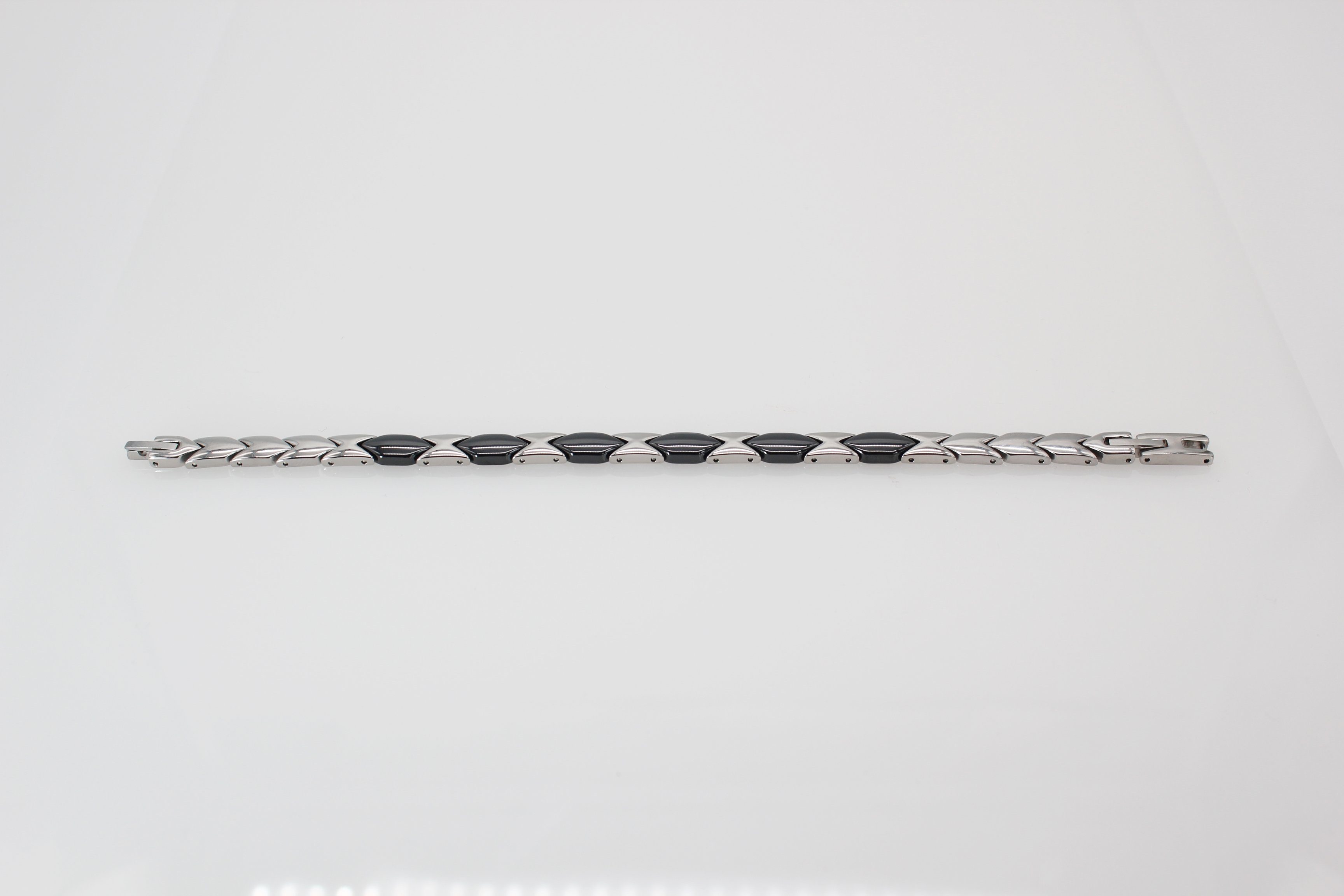Gliederarmband 3 Schwarz Breite Silber x cm, 19 Geschenkschachtel ELLAWIL mm), Damenarmband 6 inklusive Handgelenkkette mm Keramikarmband Edelstahl- (Armbandlänge