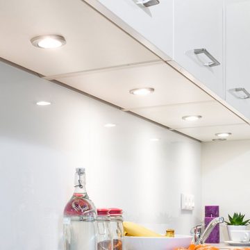 B.K.Licht Unterschrankleuchte, LED fest integriert, Warmweiß, LED Schranklicht, Küche, SET inkl. LED Modul 2W 170lm 3000K
