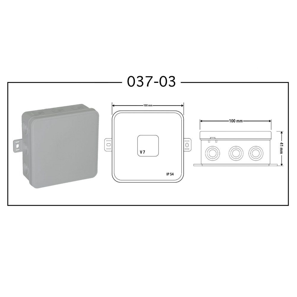ViPlast Kabelbox Abzweigdose V7 Aufputzdose 12 Einführungen grau 400V, (1-t günstig online kaufen