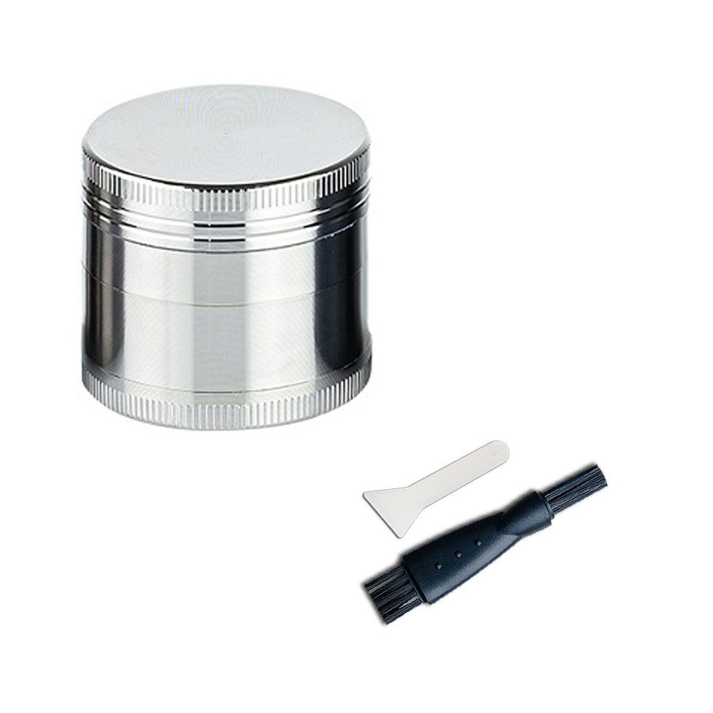 Coumo Kräutermühle Grinder Crusher, ⌀ 4 cm, Kräutermühle,Gewürzmühle, 4-teilig, Metall