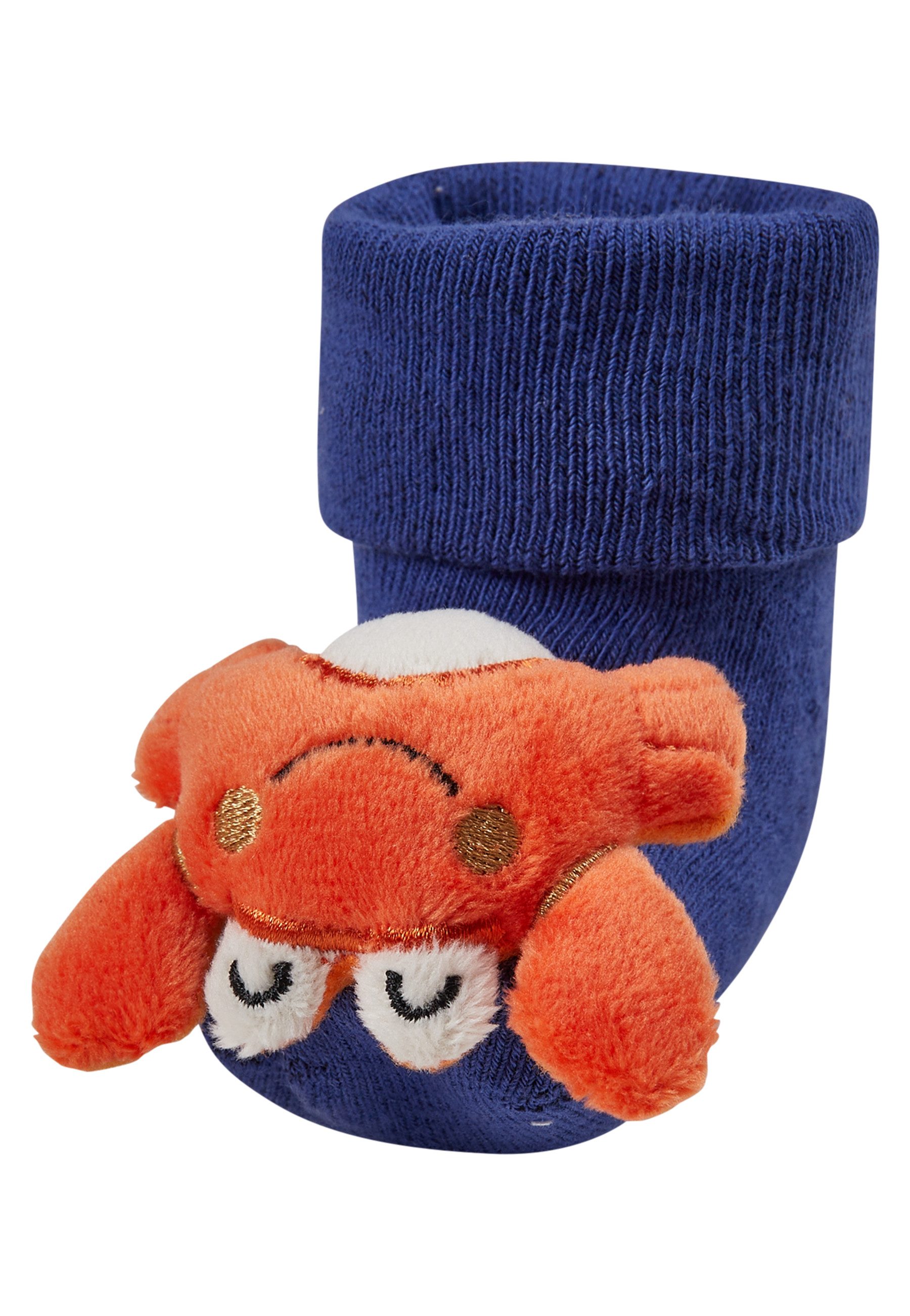Sterntaler® Rasselsocke Baby Rasselsocken Krebs, Baby Socken mit Umschlag, Innenfrottee und Rasselfigur