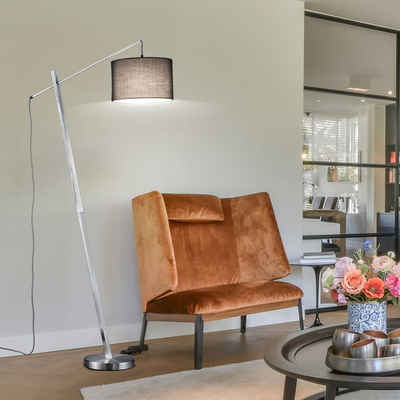 Reality Leuchten Stehlampe, Leuchtmittel nicht inklusive, Design Steh Lampe Textil Strahler grau Wohn Arbeits Zimmer