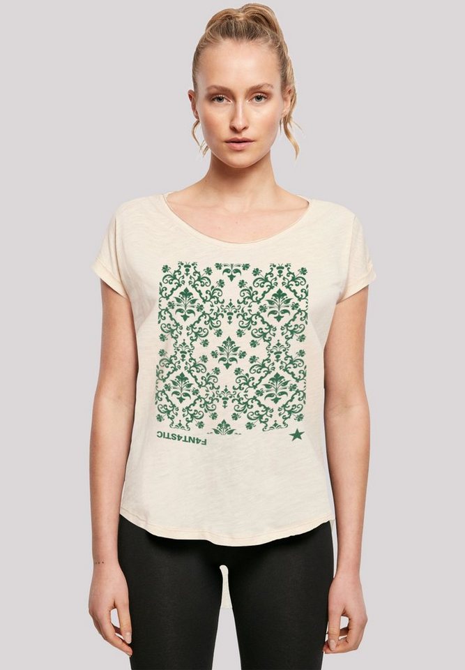 F4NT4STIC T-Shirt Blumen Muster Grün Print