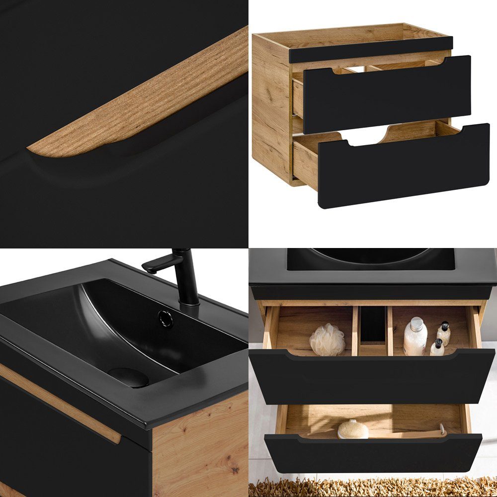 Lomadox Badmöbel-Set NEW-LUTON, (Spar-Set, 4-St), Eiche günstig online kaufen