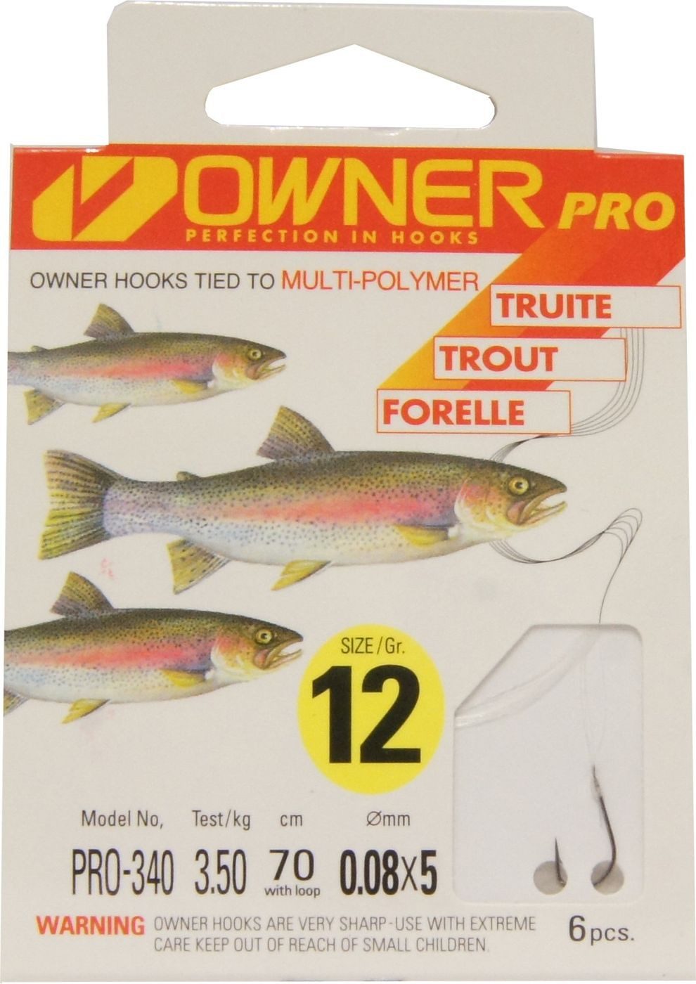 Owner Hooks Vorfachschnur Owner Profi Forellenhaken 70cm Vorfach, (1-St)