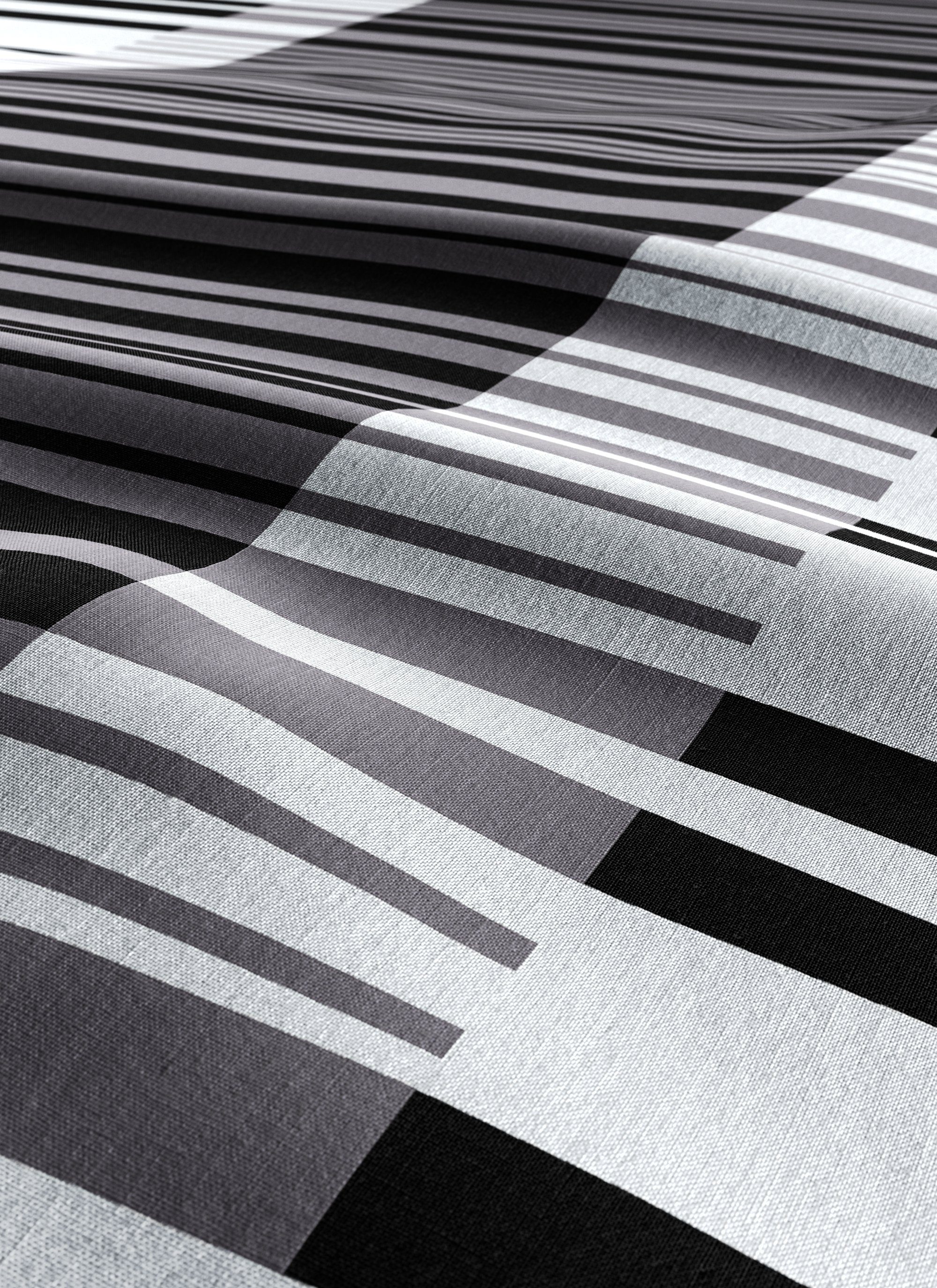 Bruno Banani Bettwäsche Cameo in Gr. 135x200 oder 155x220 cm, Renforcé, 2 teilig, Bettwäsche aus Baumwolle, Bettwäsche im Streifen-Design