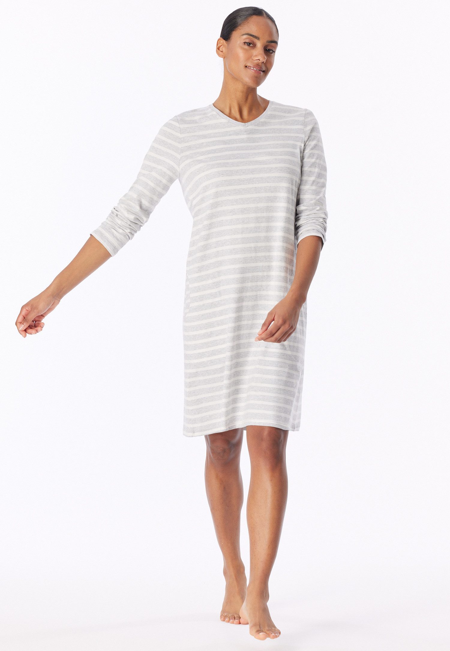 Schiesser Nachthemd Casual Essentials (Packung) mit leichtem V-Ausschnitt