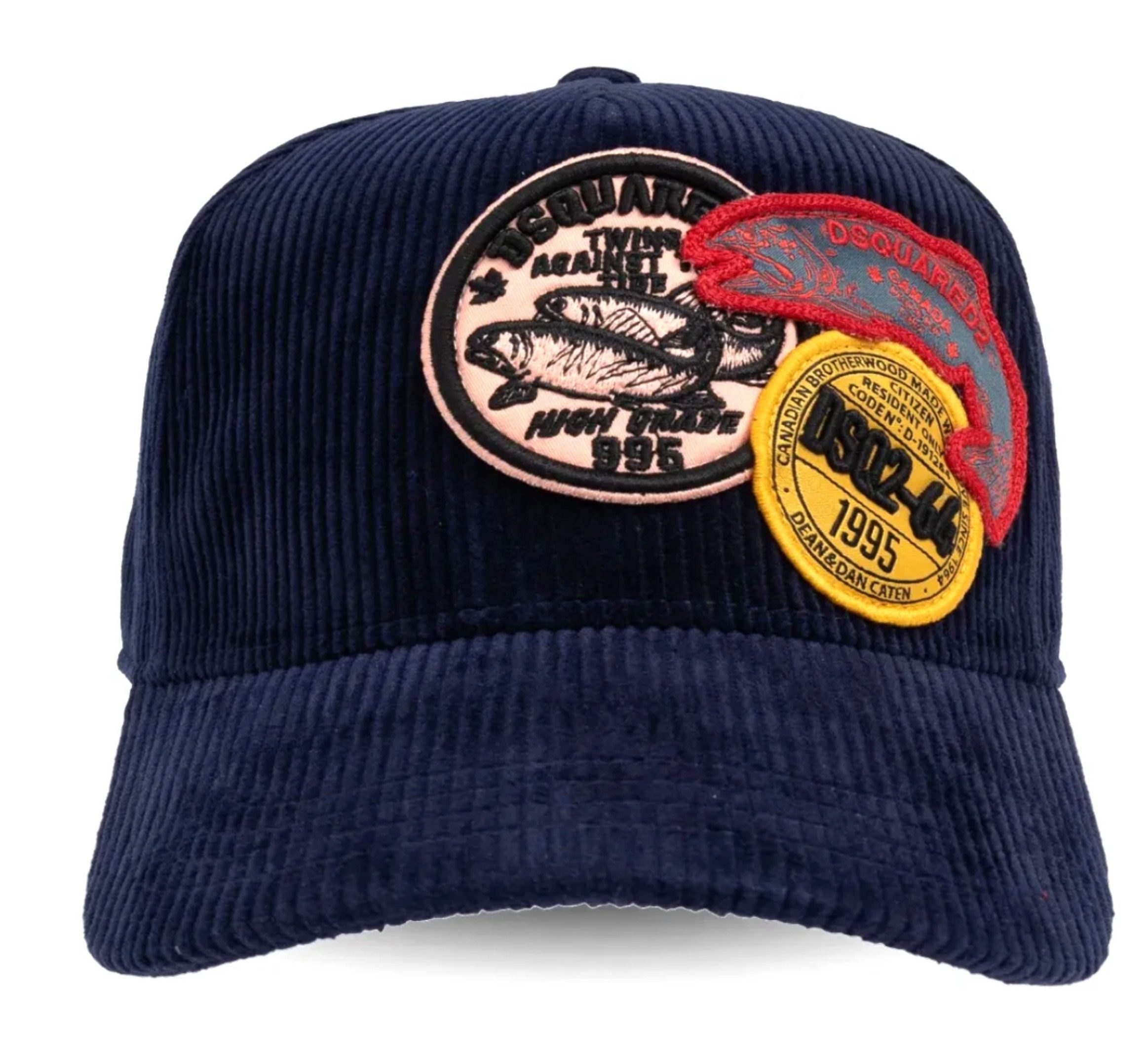 Dsquared2 Baseball Cap Catch me if you can Basecap Cap Mütze Basebalkappe Unisex Hochwertiger Corduroy für strukturierte Premium-Optik