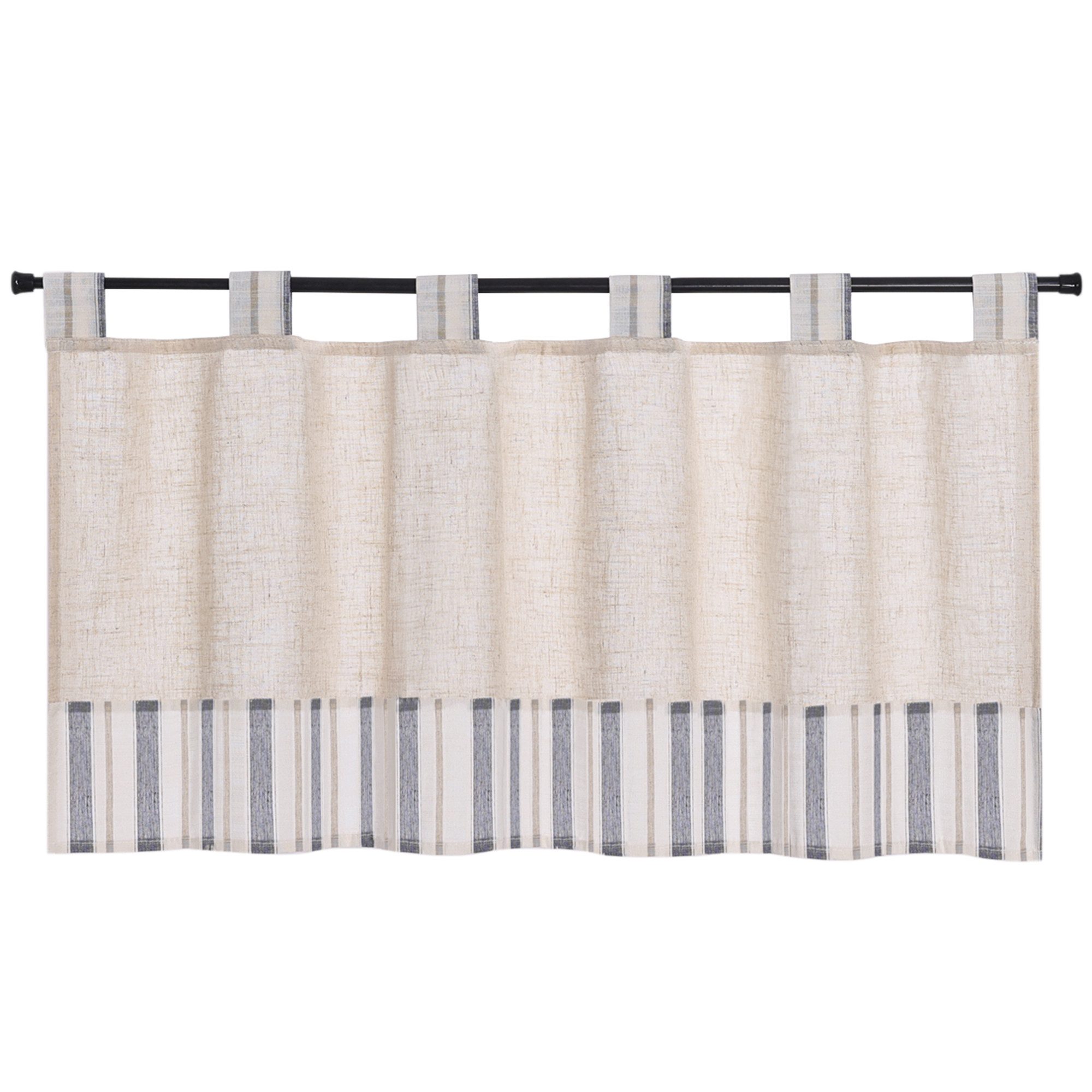 Joyswahl Scheibengardine (1 St), Schlaufen, halbtransparent, Leinenoptik Ku günstig online kaufen