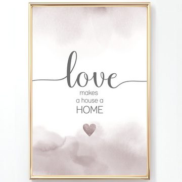 homestyle-accessoires Poster Bilderset LOVE MAKES A HOUSE A HOME DREAMCATCHER 6er SET DIN A4 ODER DIN A3 Prints, Ohne Bilderrahmen