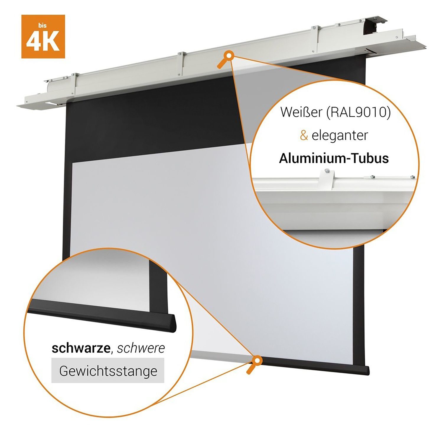 Celexon Deckeneinbau 156cm, 16:10, Gain x (250 Motorleinwand 1,2) Expert