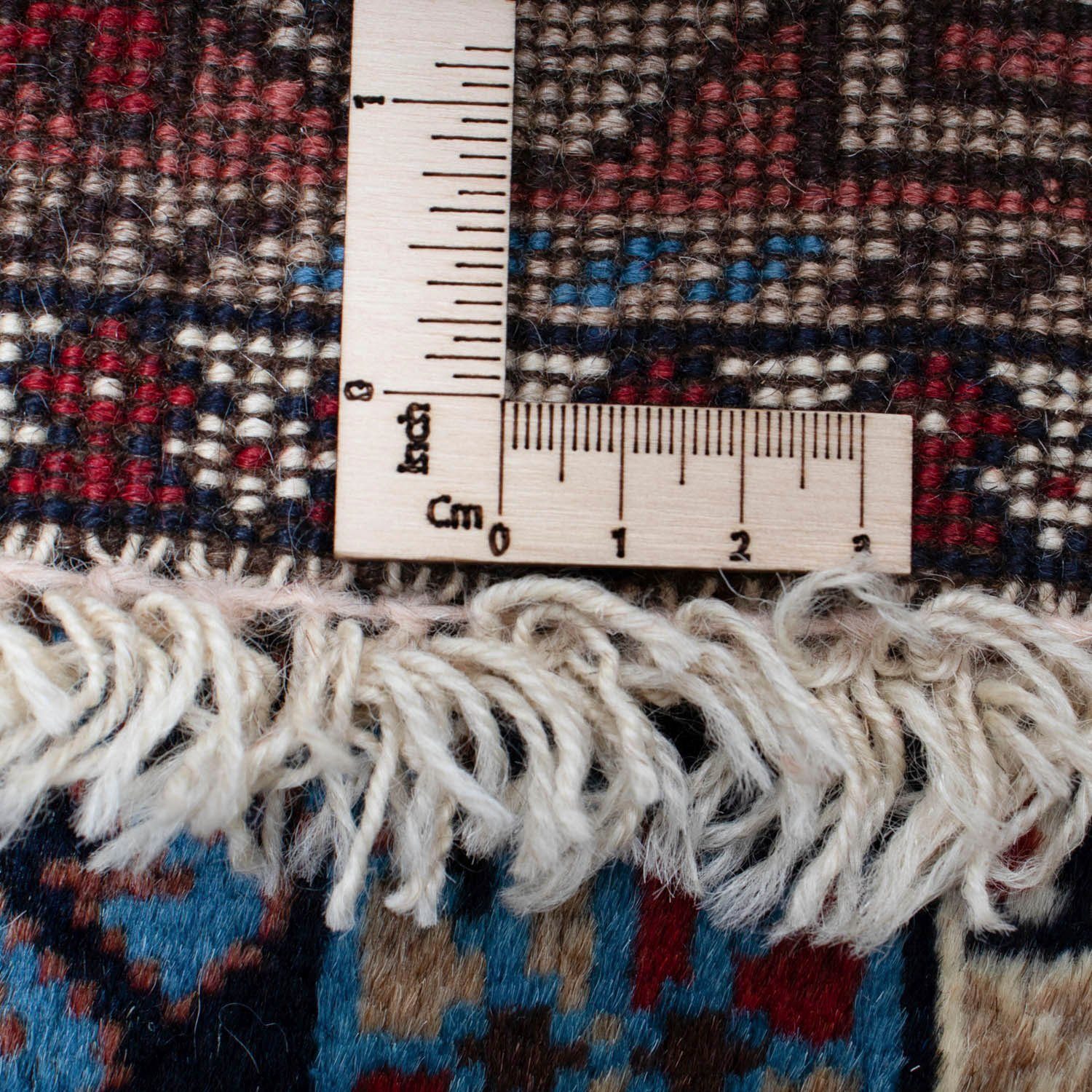 Hochflor-Läufer Yalameh Medaillon mm, Höhe: 197 cm, 10 82 Handgeknüpft rechteckig, x morgenland, Rosso