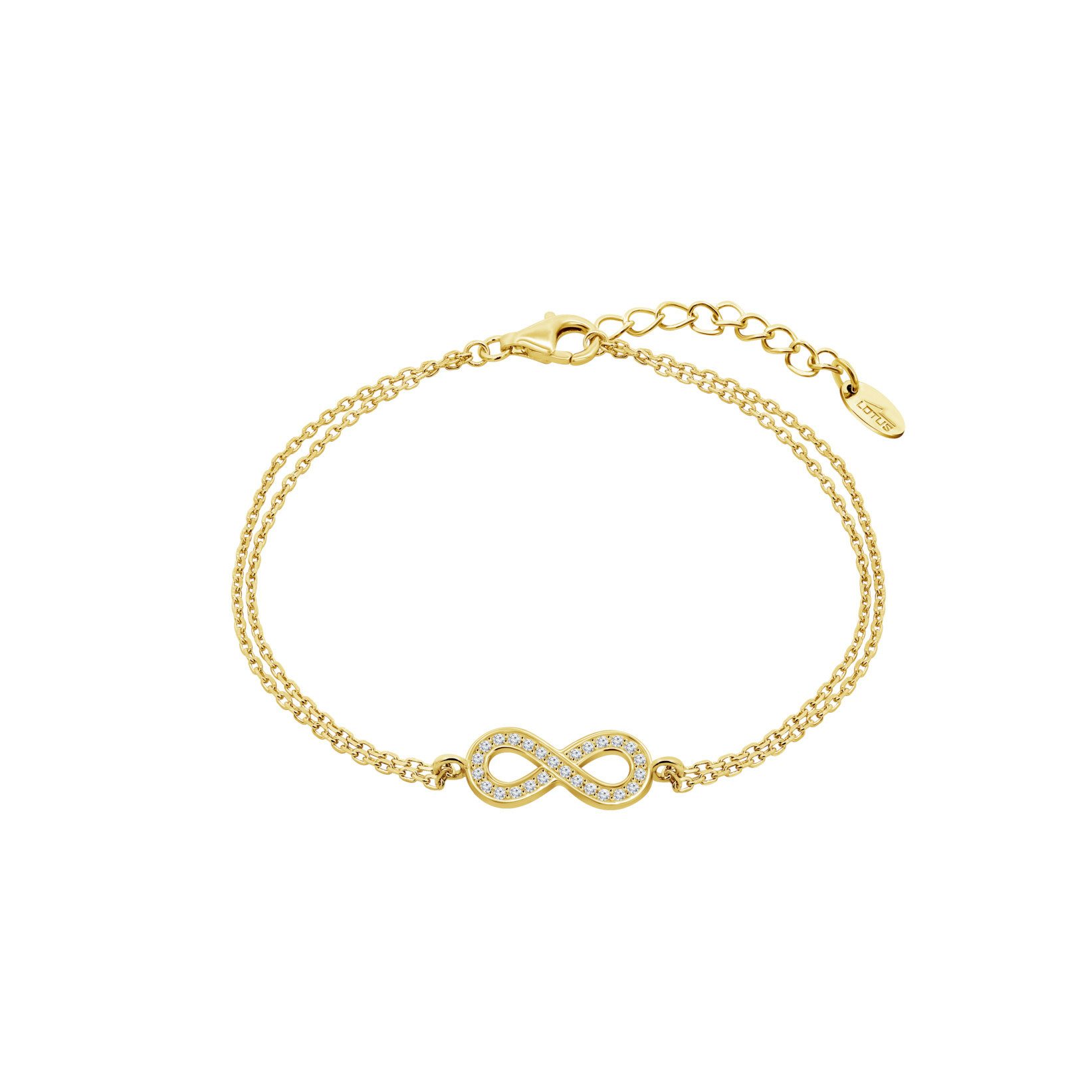 Lotus Armband Silver Essentials LP1859-2/3 Unendlichkeit Vergoldet Zirkonia 16+3 cm