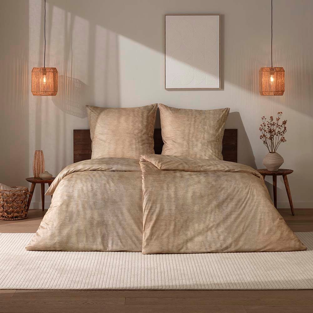 Estella Bettwäsche Arno, Mako-Interlock-Jersey, 2 teilig, Gefertigt aus hochwertigem Mako-Interlock-Jersey aus 100% Baumwolle.