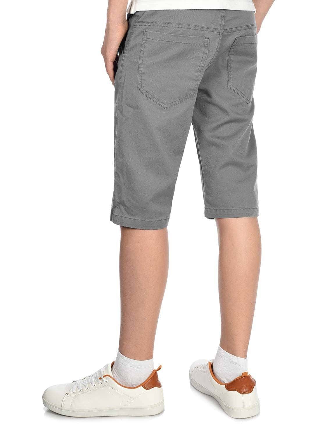 Bund Chino Shorts mit Grau (1-tlg) Jungen BEZLIT Kinder elastischem Chinoshorts