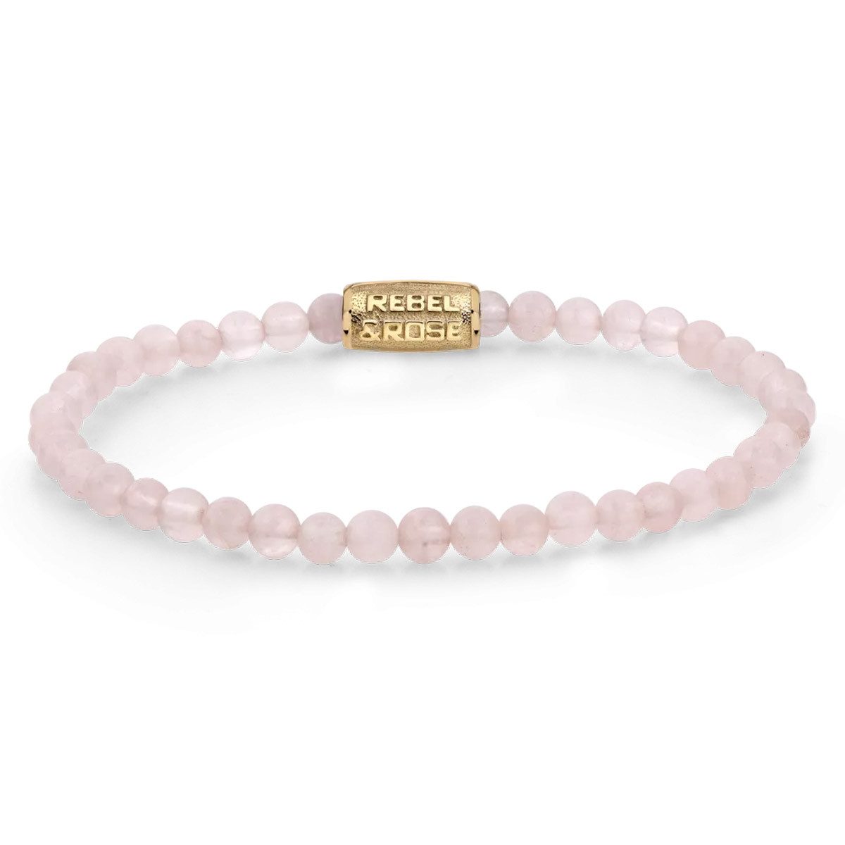 Rebel & Rose Edelstahlarmband Damen-Pink Rose Gold 4 mm