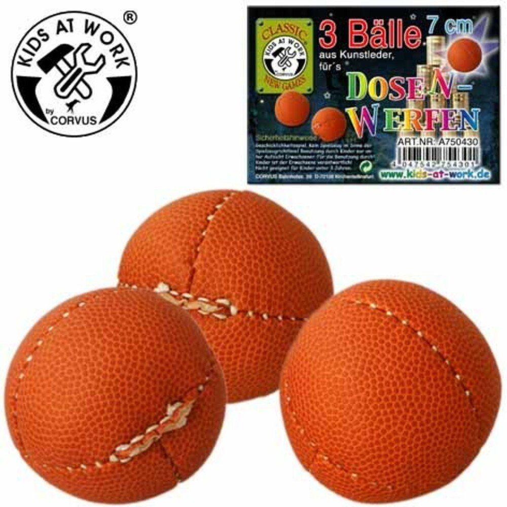 Corvus Experimentierkasten Dosenwurfbälle klein, 3 Stück 7cm