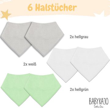 Babykajo Lätzchen, (6-St., Sabbertuch), Halstuch aus weichem Material