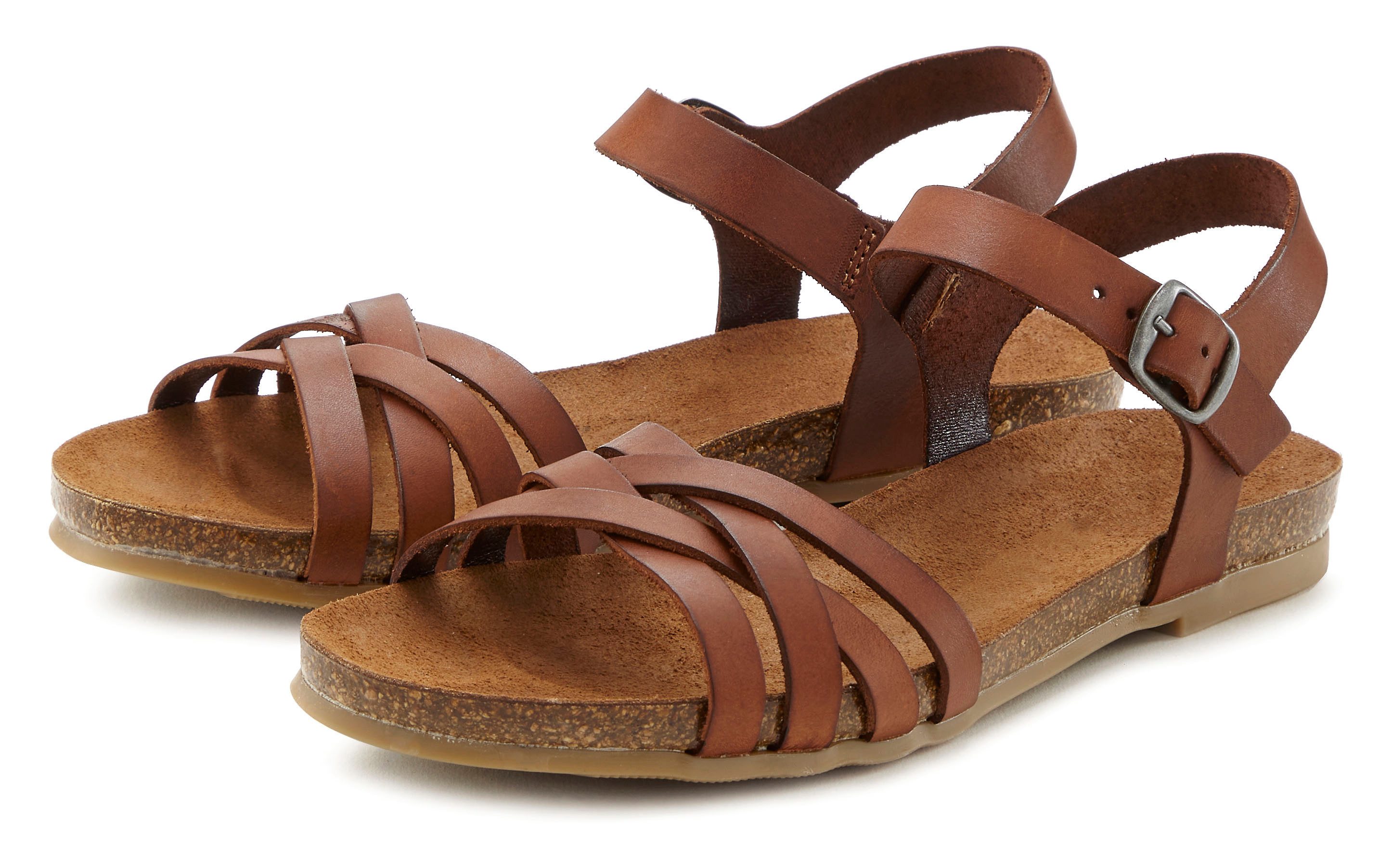 LASCANA Sandalette, Sommerschuh Sandale aus Leder günstig online kaufen