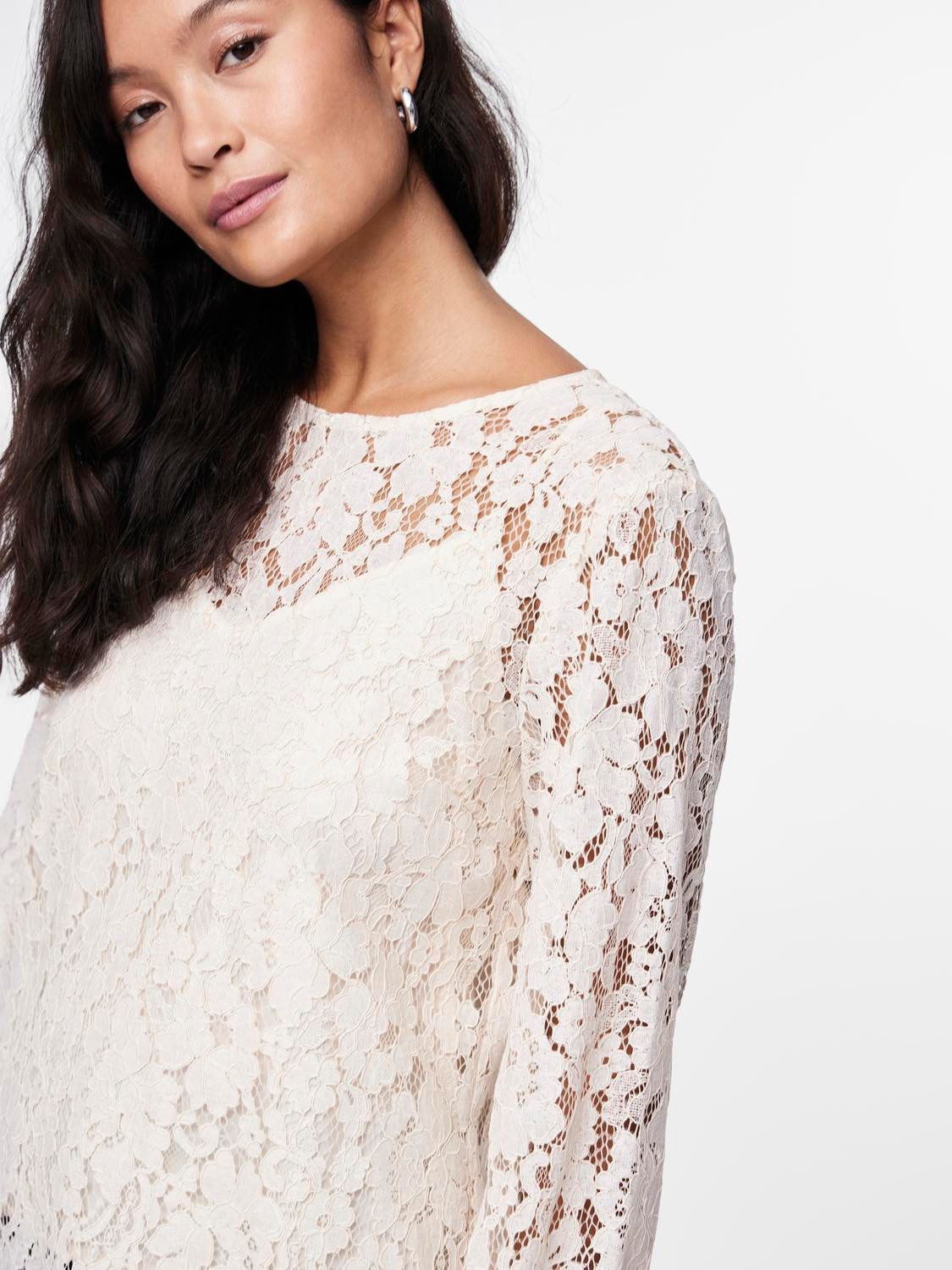 Y.A.S Spitzenbluse YASPERLA LS LACE TOP günstig online kaufen