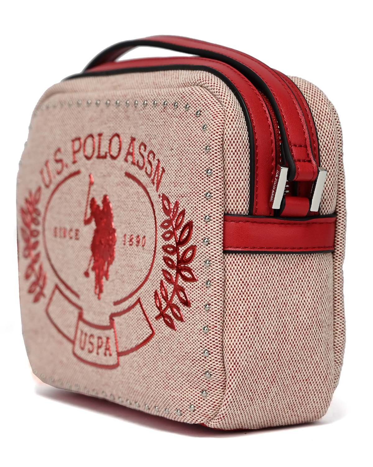 U.S. Polo Assn. Umhängetasche U.S.POLO ASSN. GREAT MEADOW Crossbody Bag Canvas/PU RED