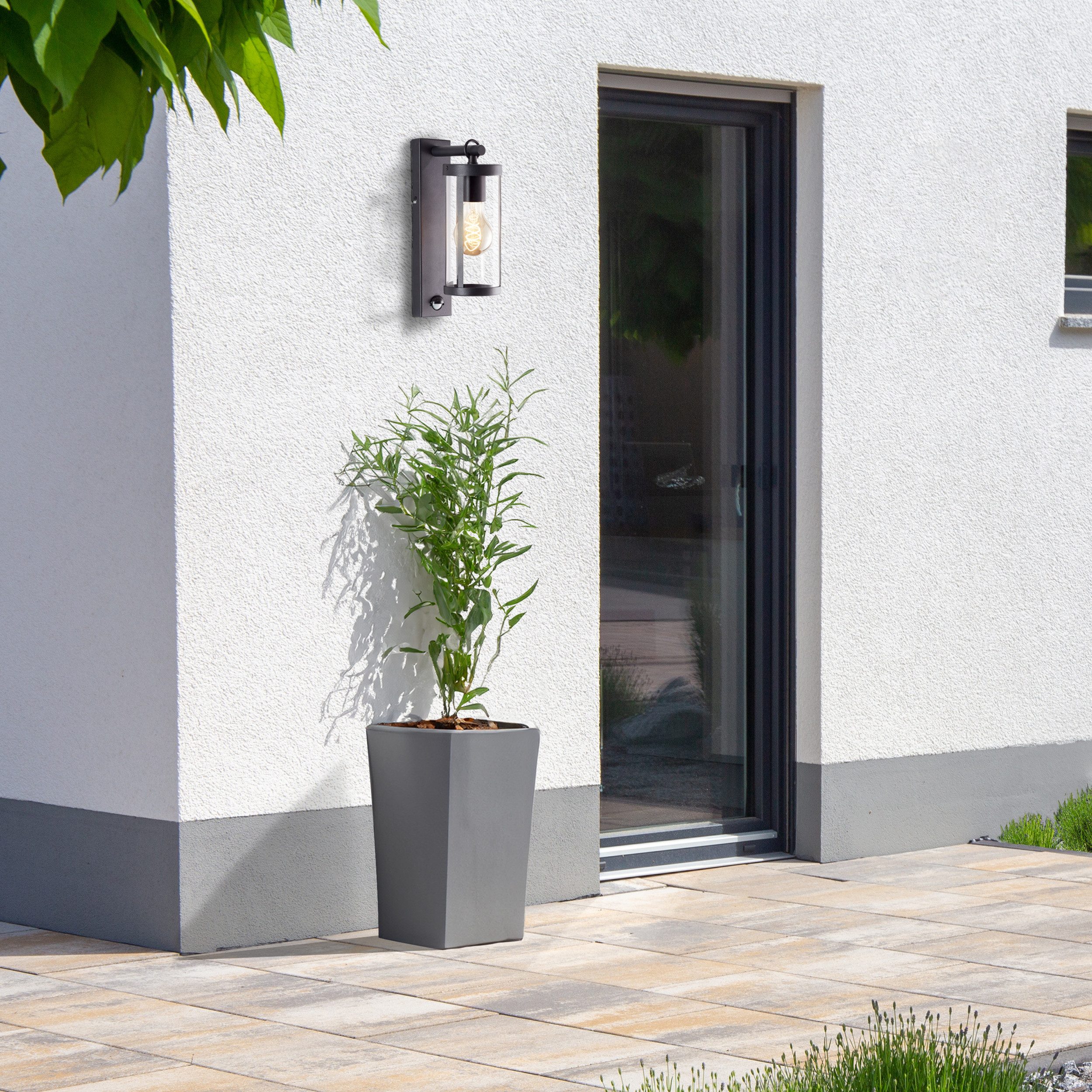 Brilliant Außen-Wandleuchte Sidney, Bewegungsmelder, ohne Leuchtmittel, Auß günstig online kaufen