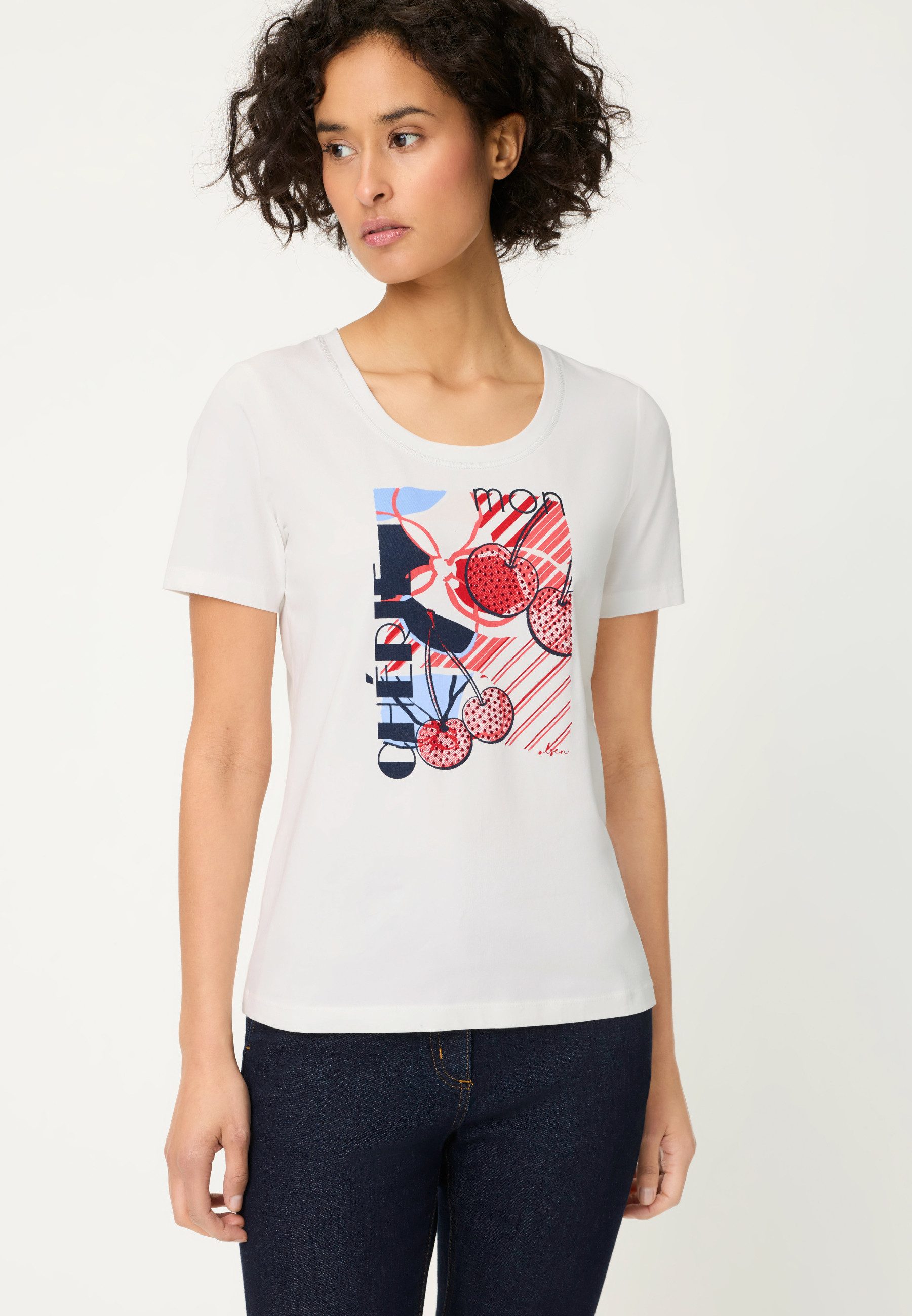 Olsen T-Shirt mit Placement-Print