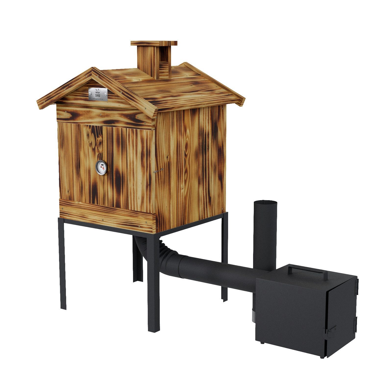 QLS Räucherofen 50x50x70 cm, Räucherkammer Holz Imprägniert Räucherschrank Garten