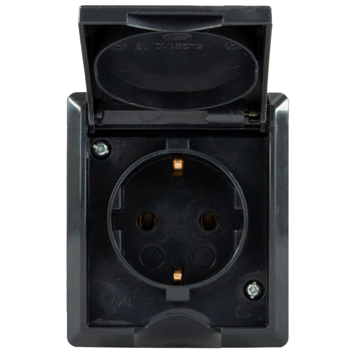 REV Ritter GmbH Aufputz-Steckdose Feuchtraum Steckdose REV RITTER AquaForm Aufputz anthrazit grau, 1-St.