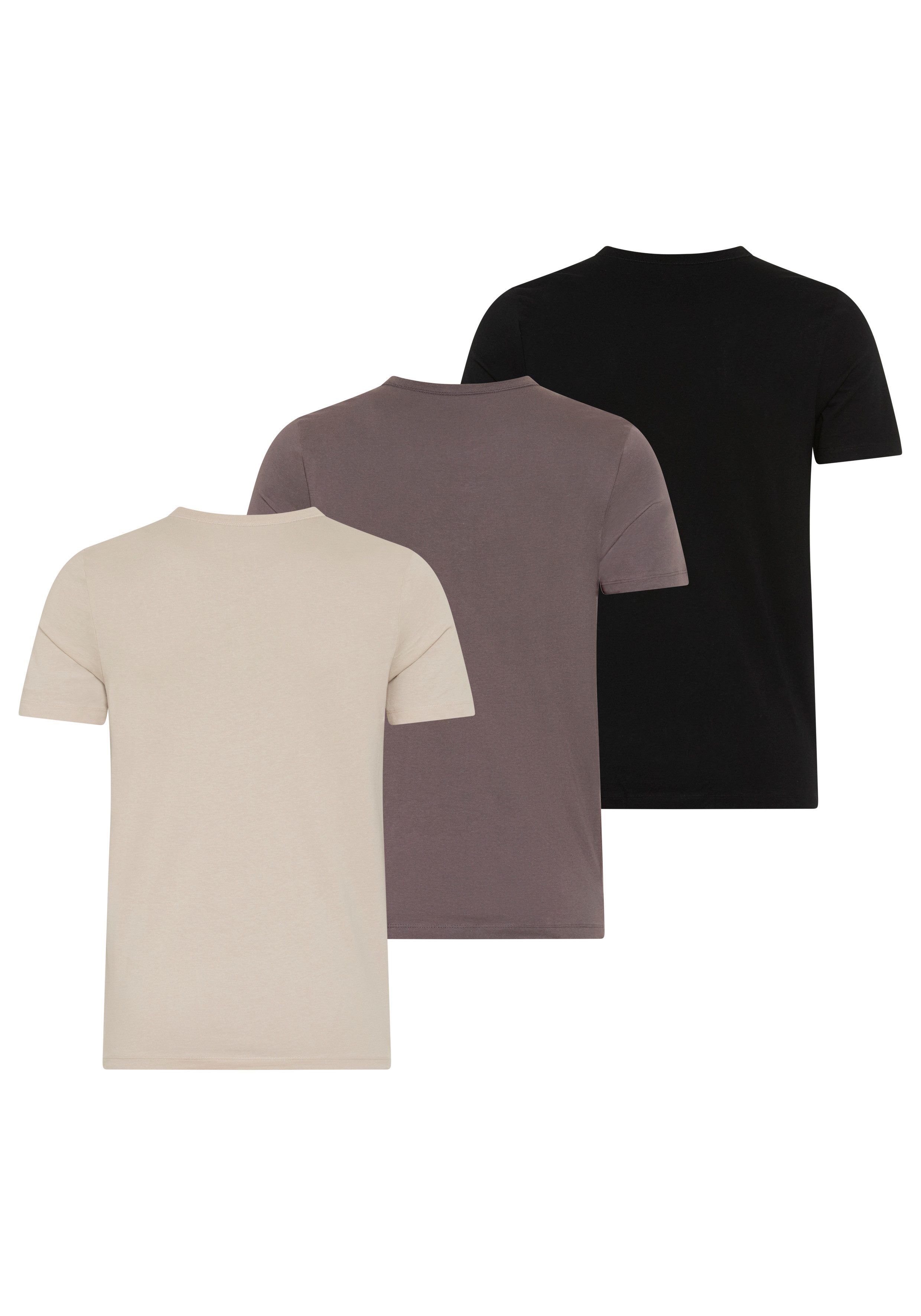 BOSS T-Shirt TShirtRN 3P Classic (Packung, 3-tlg) mit BOSS Stickerei