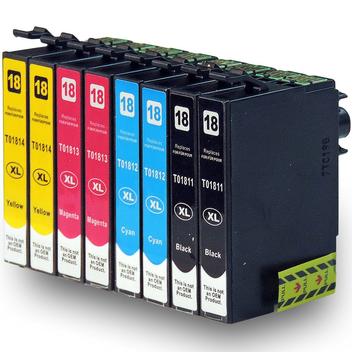 D&C Kompatibel Epson Gänseblümchen, T1816, 18XL, C13T18164010 Multipack  Tintenpatrone, Farben: Schwarz, Cyan, Magenta, Gelb