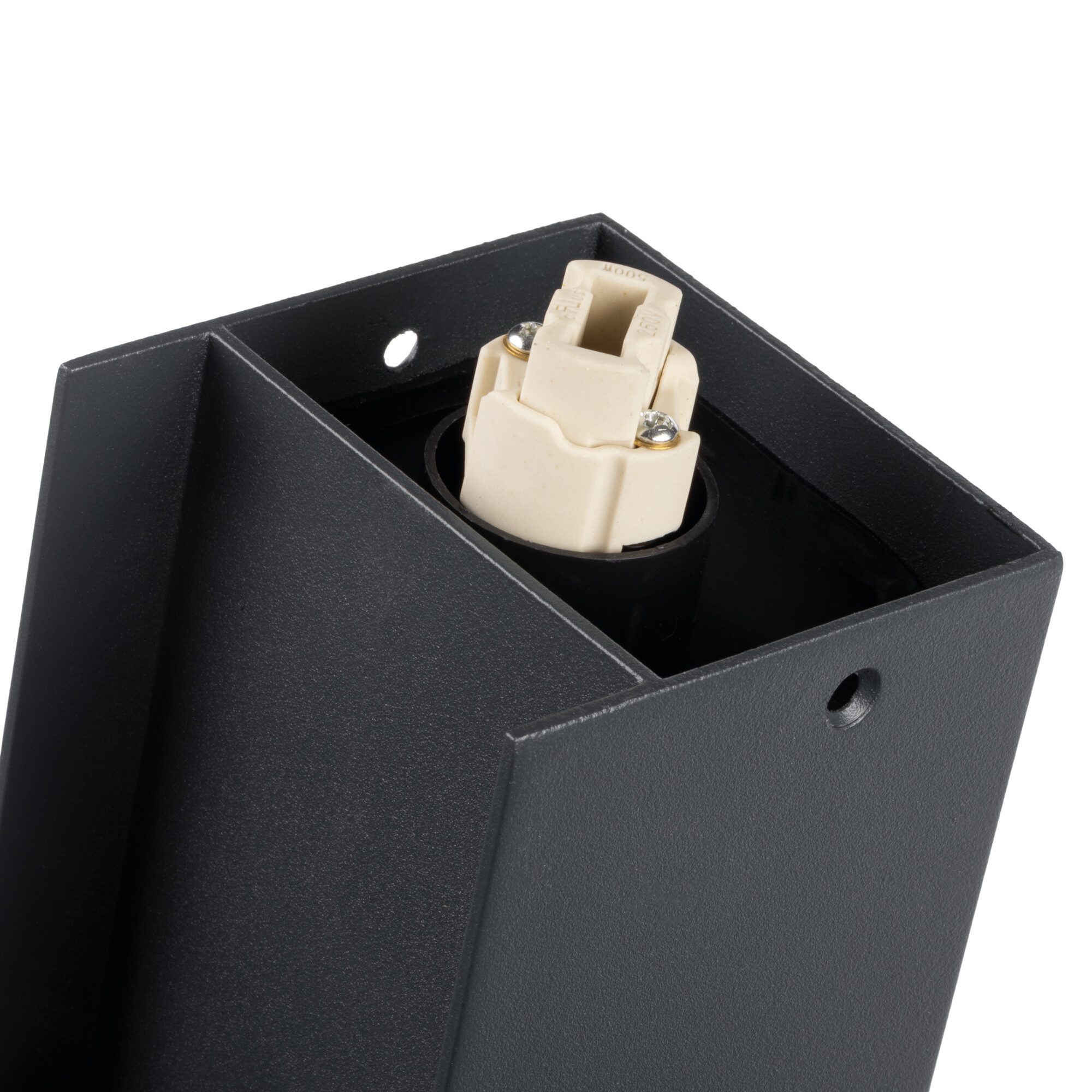 Kanlux Sockelleuchten Wegeleuchte DASTEN B schwarz IP44 Energiesäule, ohne Leuchtmittel