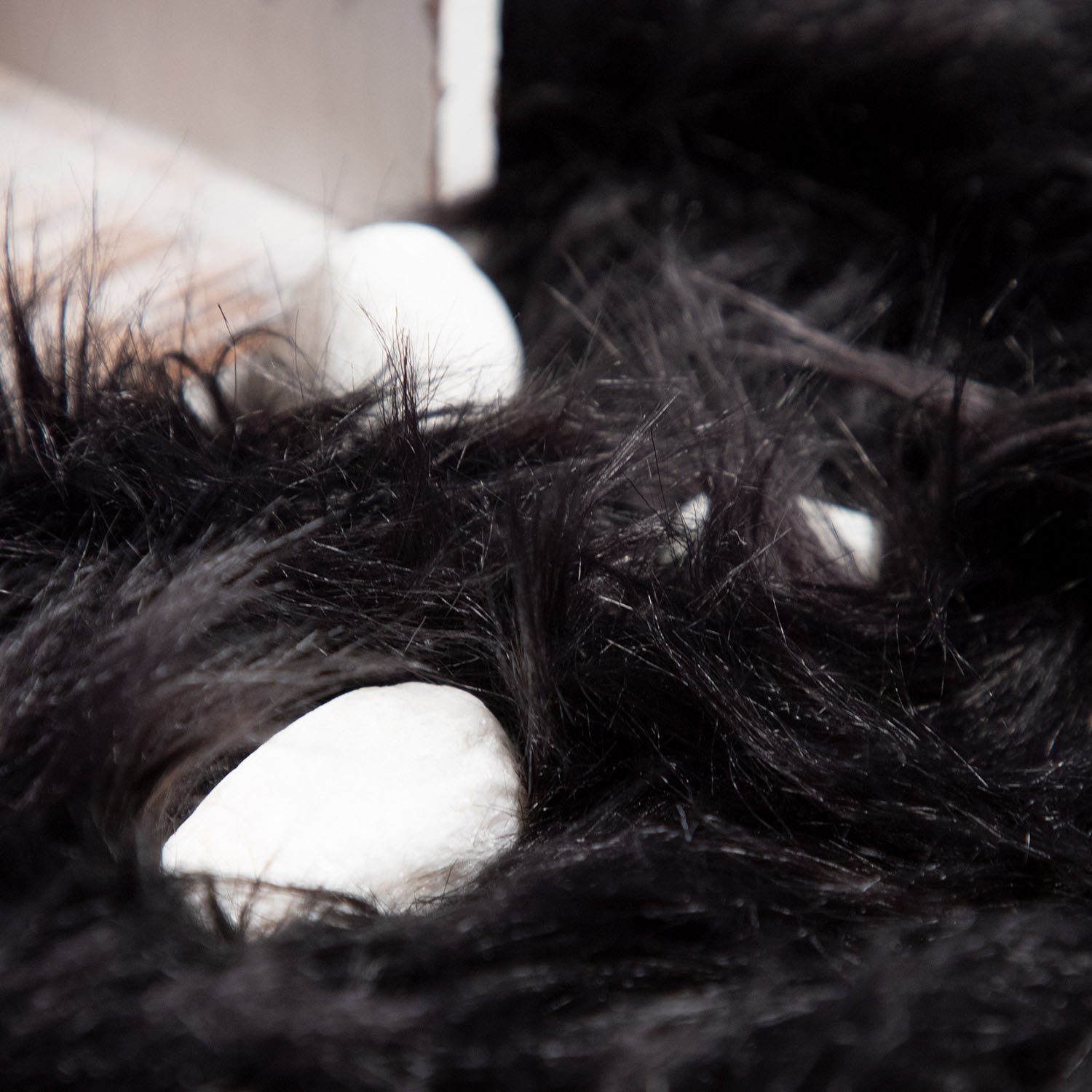 Paco Home Fellteppich Playa 960, rund, Höhe: 64 mm, Kunstfell, Flokati-Optik, Hochflor, weich und flauschig, Uni-Farben