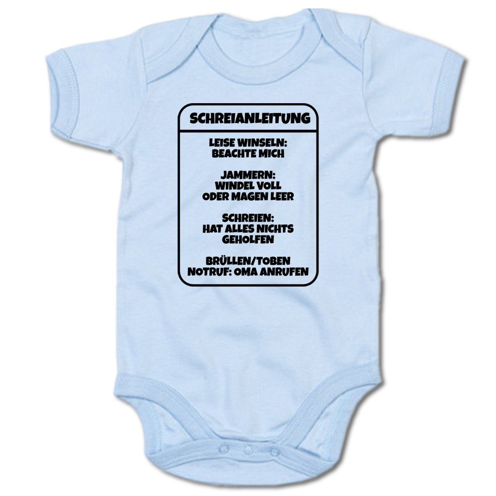 G-graphics Kurzarmbody Baby Body - Schreianleitung mit Spruch / Sprüche • Babykleidung • Geschenk zur Geburt / Taufe / Babyshower / Babyparty • Strampler